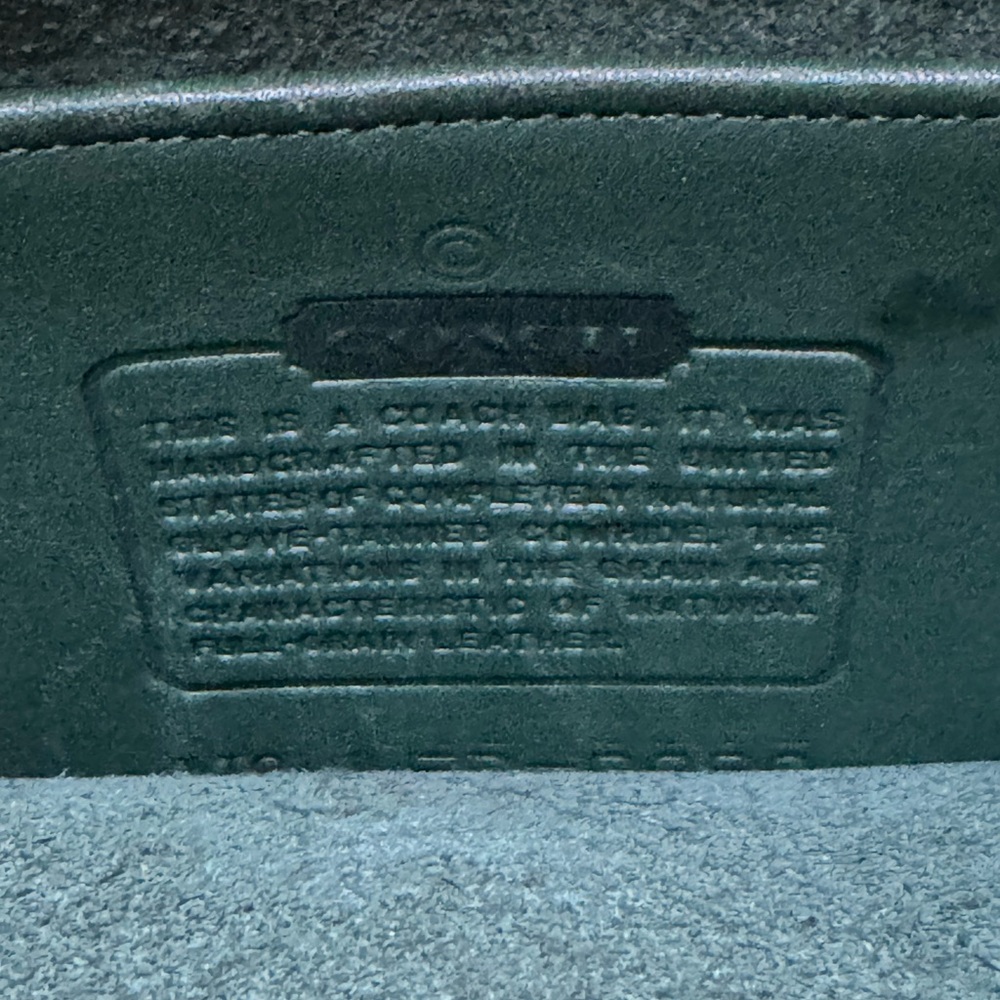 Coach Dark Green Leather Shoulder Bag with Gold Hardware - Picture 3 of 6